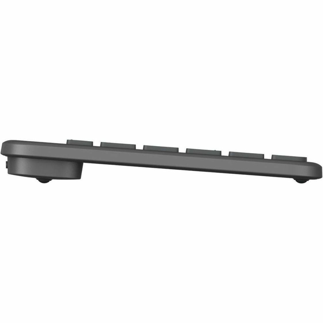 Logitech Signature Slim Solar+ K980 Keyboard - Full-size - Wireless Connectivity - USB Type C Interface - English (US) - Graphite