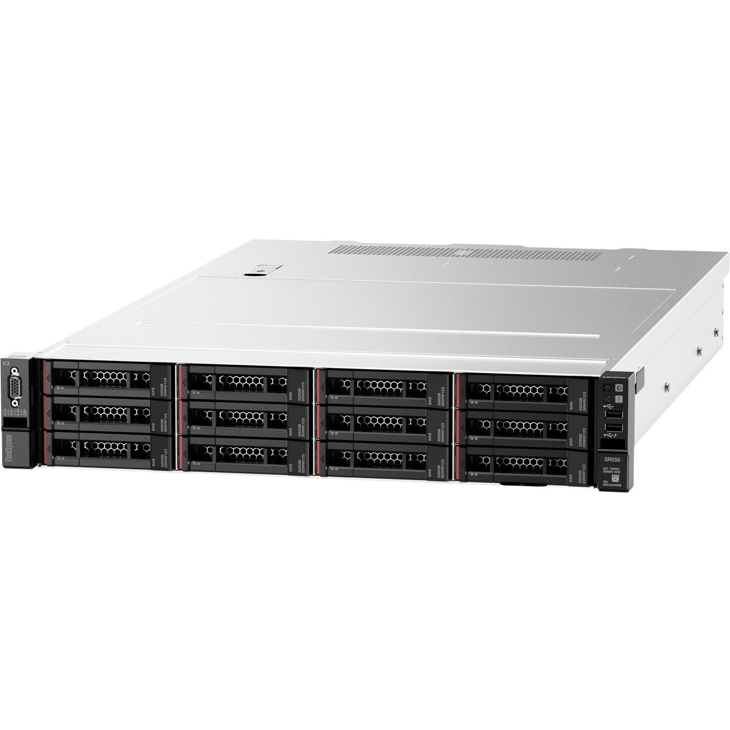 Lenovo ThinkSystem SR550 7X04A07JAU 2U Rack Server - 1 Xeon Silver 4208 2.10 GHz - 16 GB RAM - Serial ATA/600 Controller