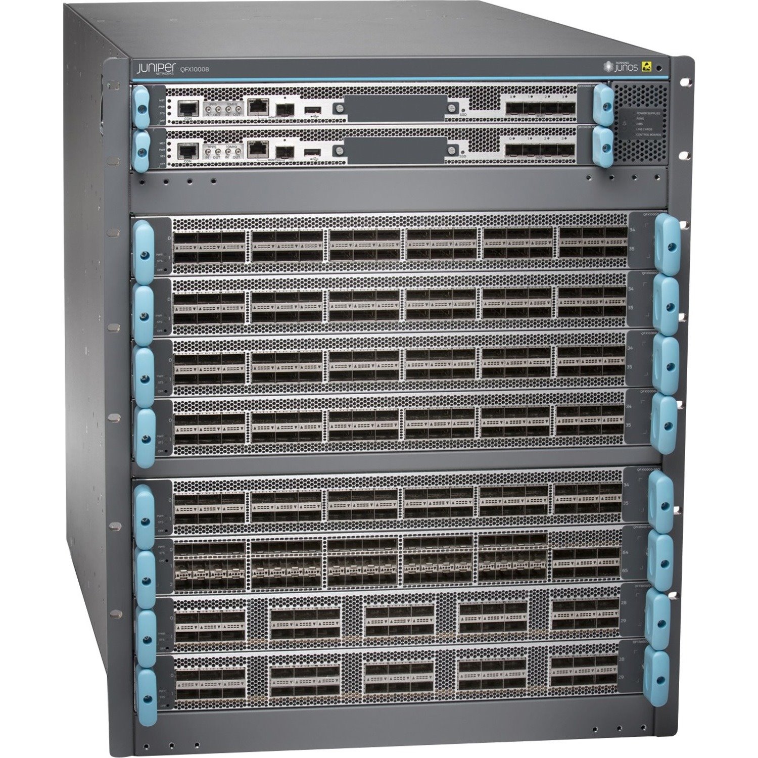 Juniper QFX10000 QFX10008 Manageable Switch Chassis - Gigabit Ethernet - 10/100/1000Base-T, 1000Base-X
