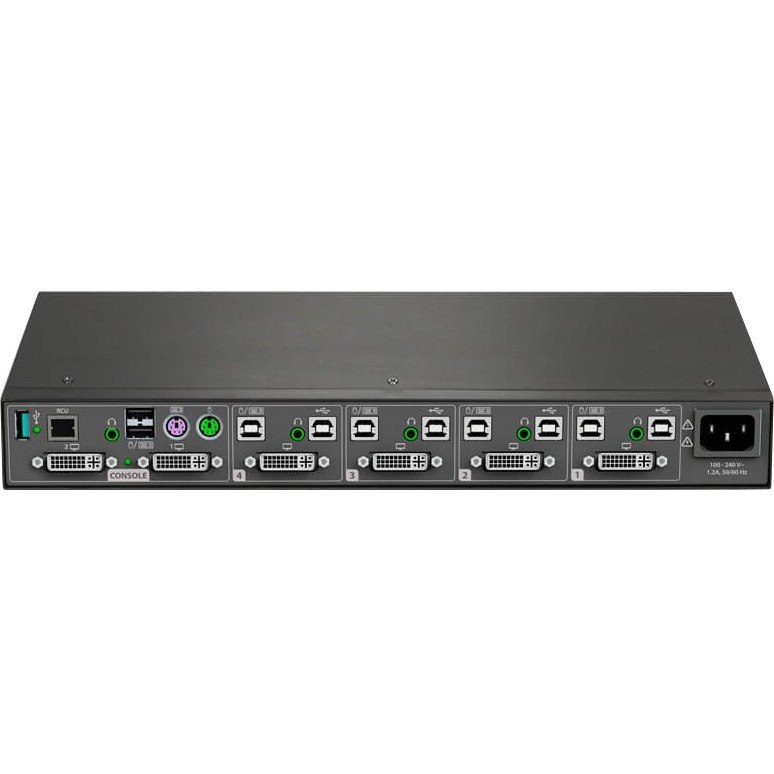 Vertiv Avocent Cybex Secure Desktop KVM Switch, 4 Port, Common Access Card, Touch Screen Support, NIAP Version 4.0, TAA Compliant (SCM145DPH-400)