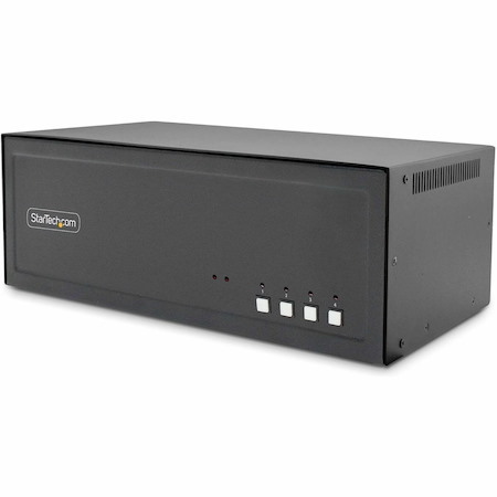 StarTech.com Secure 4-Port Quad-Monitor KVM Switch, DisplayPort, 4K 30Hz, NIAP 4.0, CAC, Made in the USA