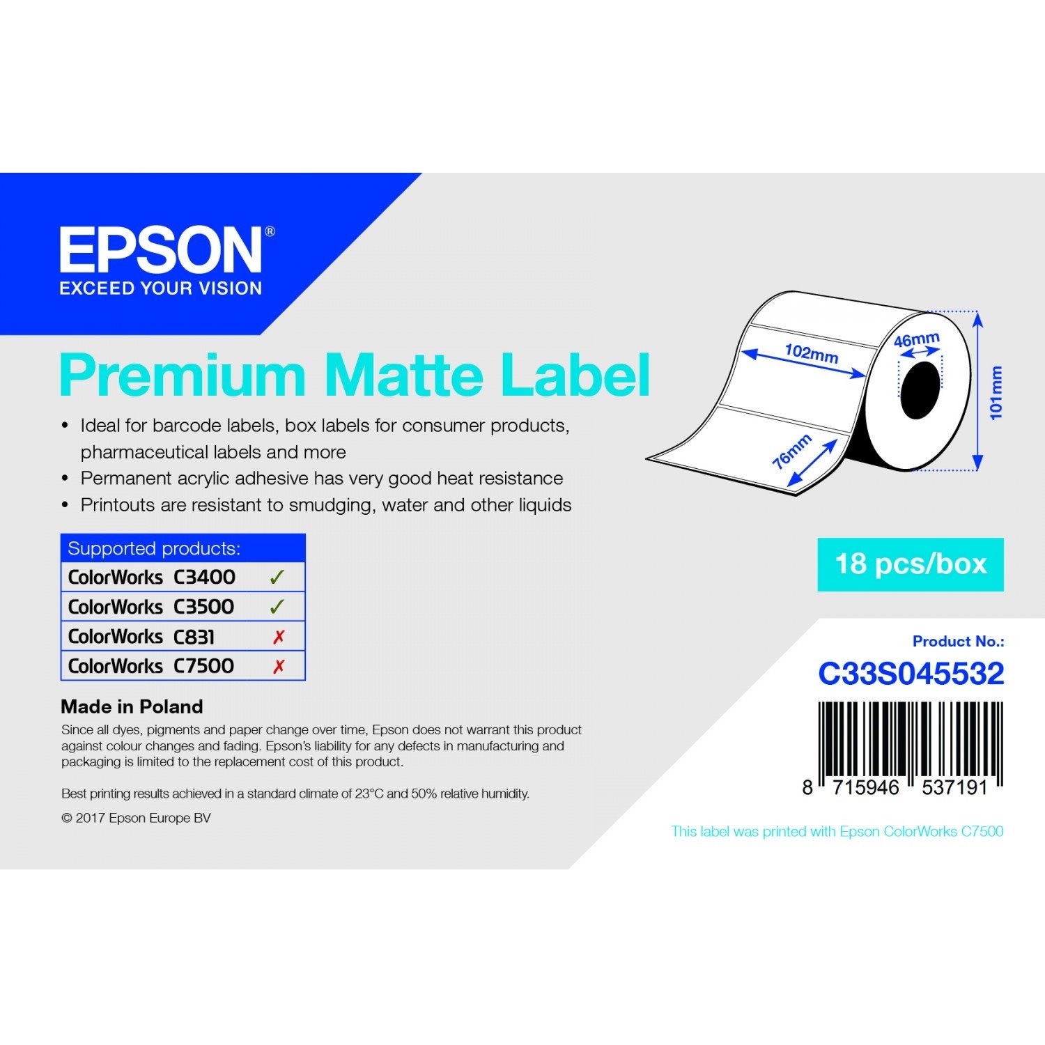 Epson Premium Shipping Label