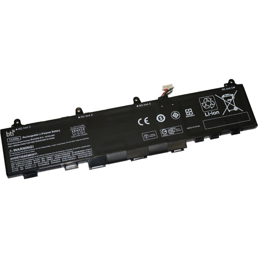 BTI L78555-005-BTI 11.55V 53WHR LI-ION BATTERY CC03053XL-PL, HSTNN-LB8Q, L77608-421, L78555-005 ELITEBOOK 830 G7, 830 G8, 835 G7, 835 G8, 840 G7, 840 G8, 845 G7, MT32, MT46, PROBOOK 635 AERO G7, PROBOOK 635 AERO G8, ZBOOK FIREFLY 14 G7, ZBOOK FIREFLY 14 G8, ZBOOK FIREFLY 15 G7