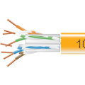 Black Box CAT6 550-MHz Solid Bulk Cable UTP CMP Plenum Orange 1000FT Pull-Box