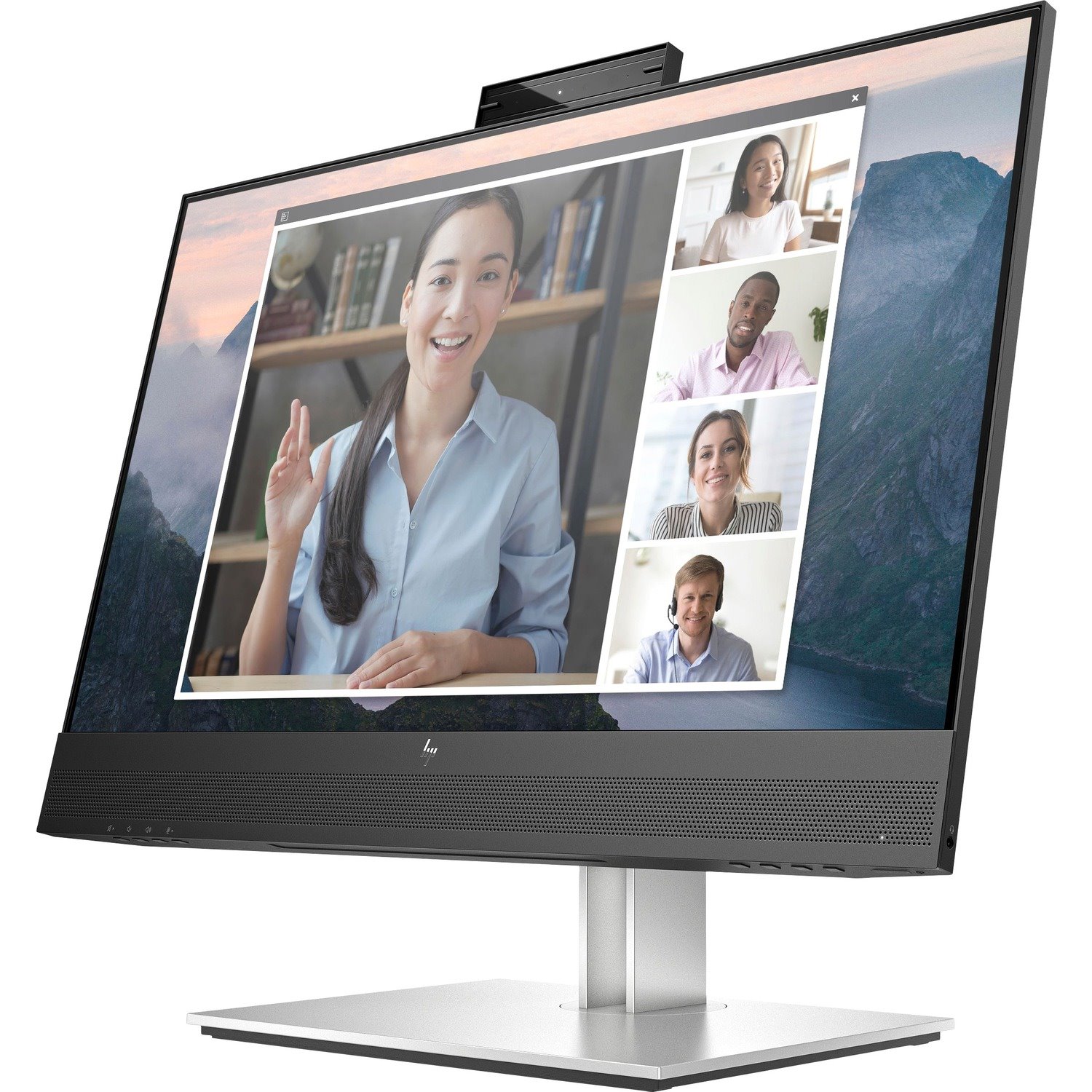 HP E24mv G4 24" Class Webcam Full HD LCD Monitor - 16:9 - Black, Silver