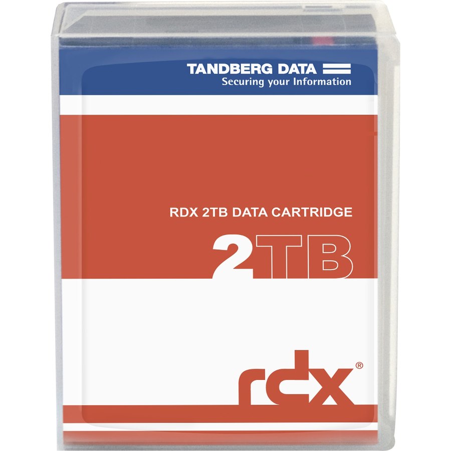 Tandberg 2TB RDX Cartridge (Single) Dimensions: W (20CM) H (13.5CM) D (8.5CM)