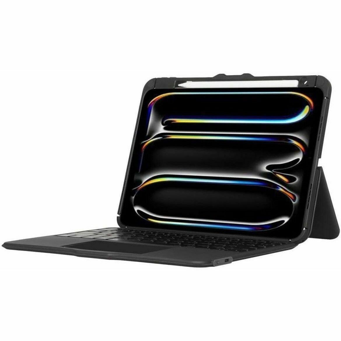 Targus VersaVu THZ988UK Keyboard/Cover Case (Folio) for 27.9 cm (11") to 33 cm (13") Apple iPad Pro 11 (2024), iPad Pro 13 (2024) Tablet - English (UK) Keyboard - Black