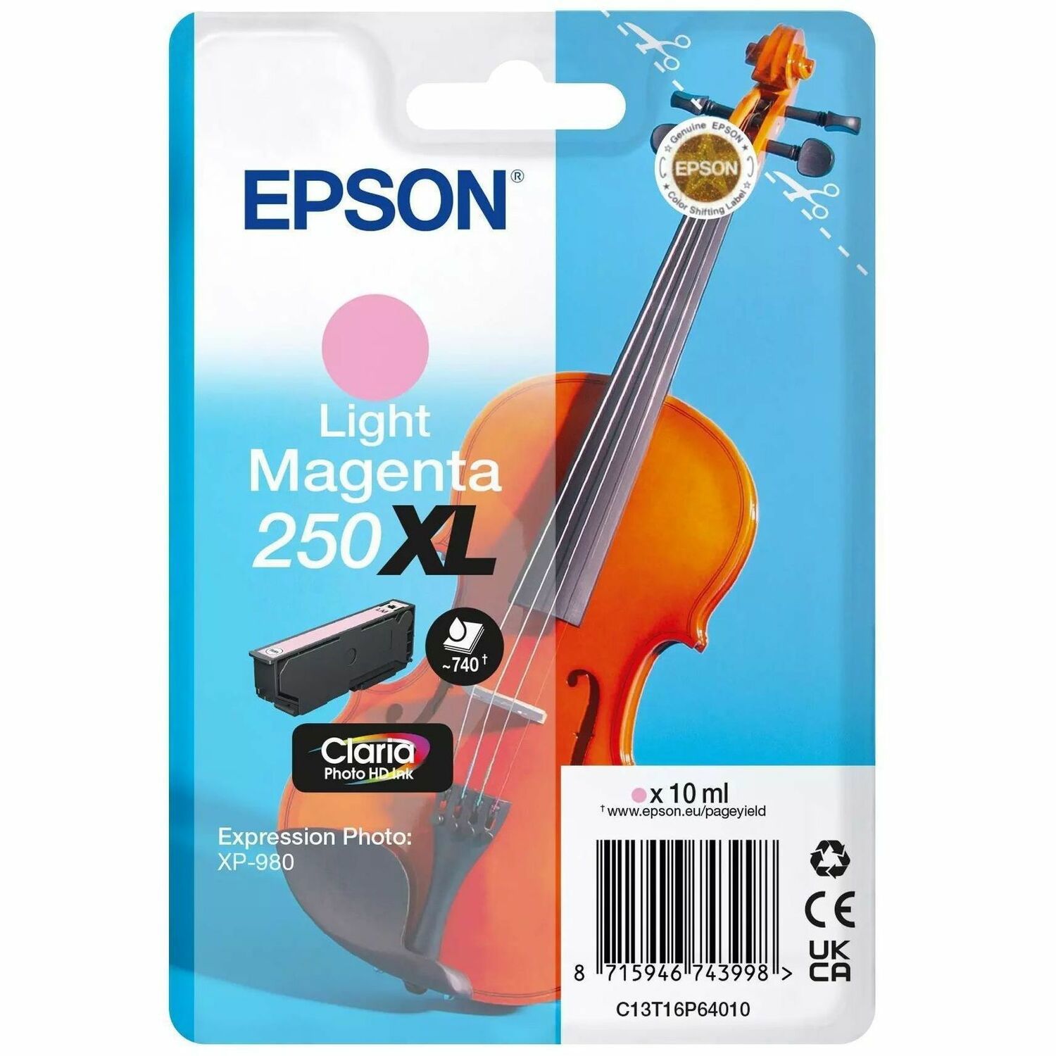 Epson Singlepack Light Magenta 250XL Ink