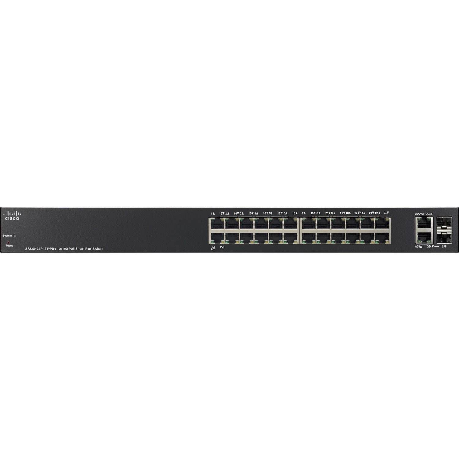 Cisco SF220-24P 24-Port 10/100 PoE Smart Plus Switch