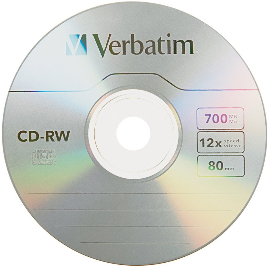 Verbatim CD Rewritable Media - CD-RW - 12x - 700 MB