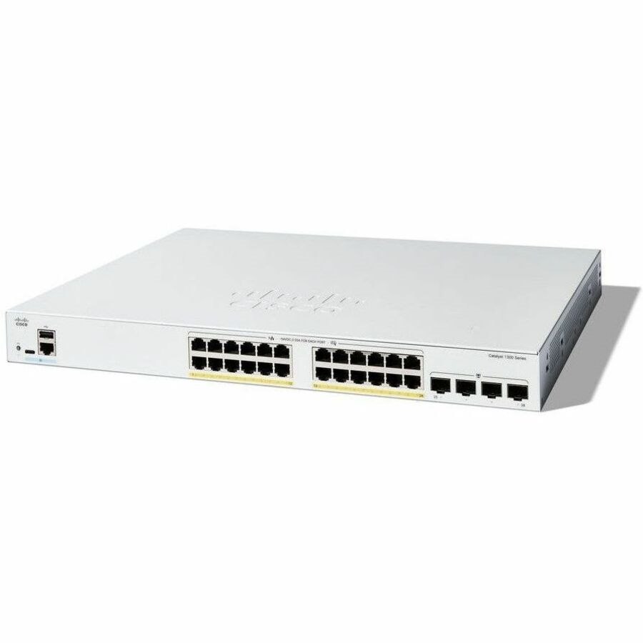 Cisco Catalyst 1300 C1300-24FP-4G 24 Ports Manageable Ethernet Switch - Gigabit Ethernet - 10/100/1000Base-T, 1000Base-X