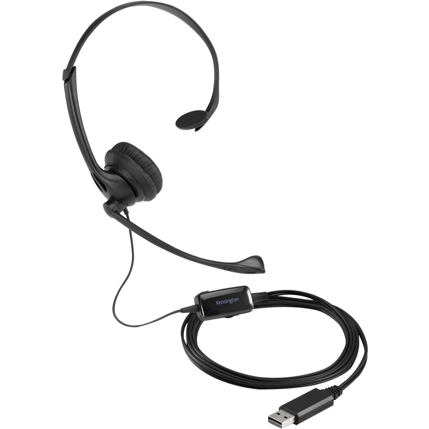 Kensington K80100WW Wired Over-the-head Mono Headset - Black