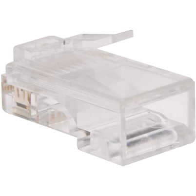 Eaton Tripp Lite Series RJ45 Plugs for Flat Solid / Stranded Conductor Cable, 100-Pack