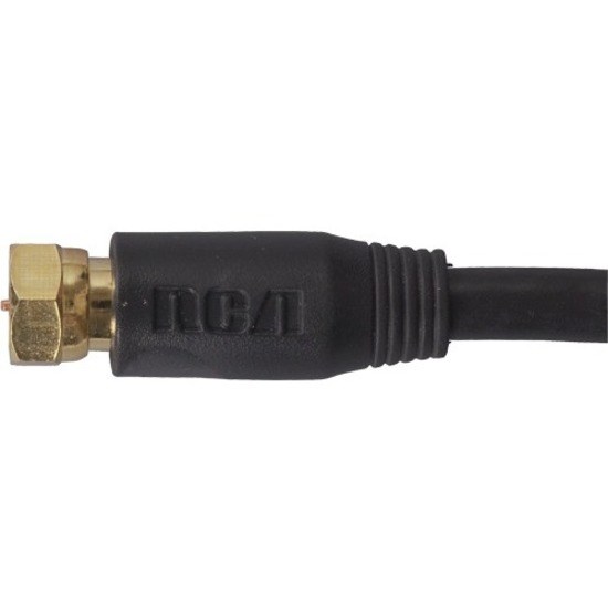 Audiovox 100 Foot Digital RG6 Coaxial Cable In Black Color