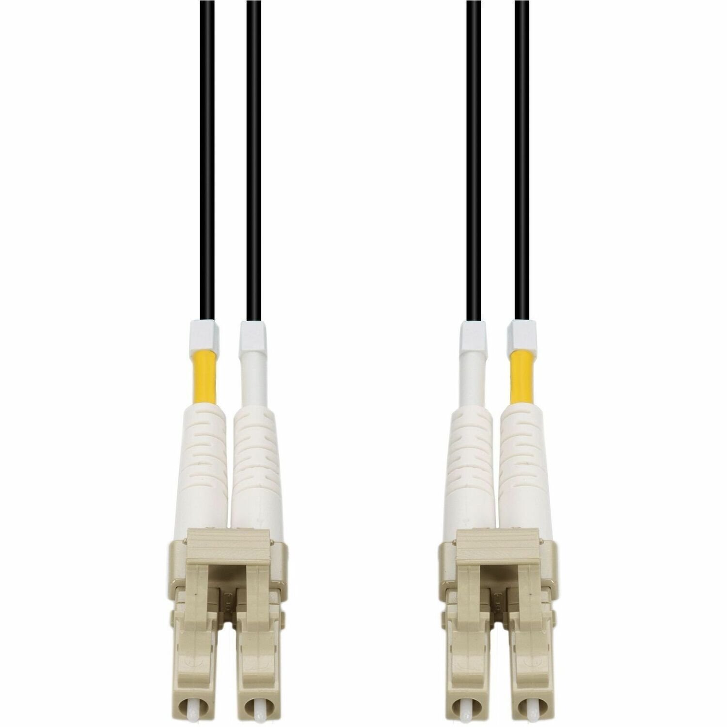 AddOn 100m LC to LC Black OM4 Duplex Armored Outdoor Fiber Patch Cable