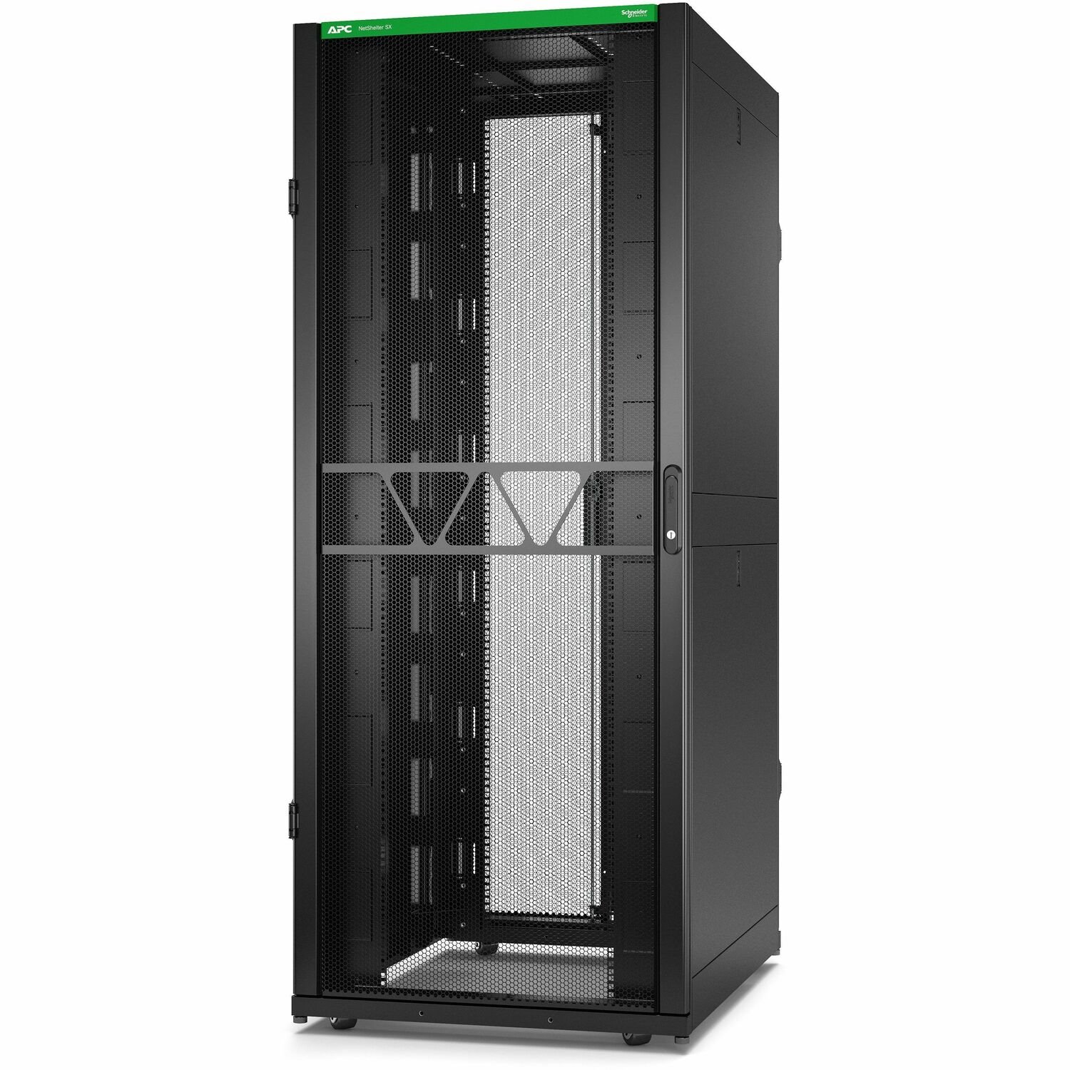 APC by Schneider Electric NetShelter SX Server Rack Gen 2, 42U, 1991H x 800W x 1070D mm, with Sides, Black