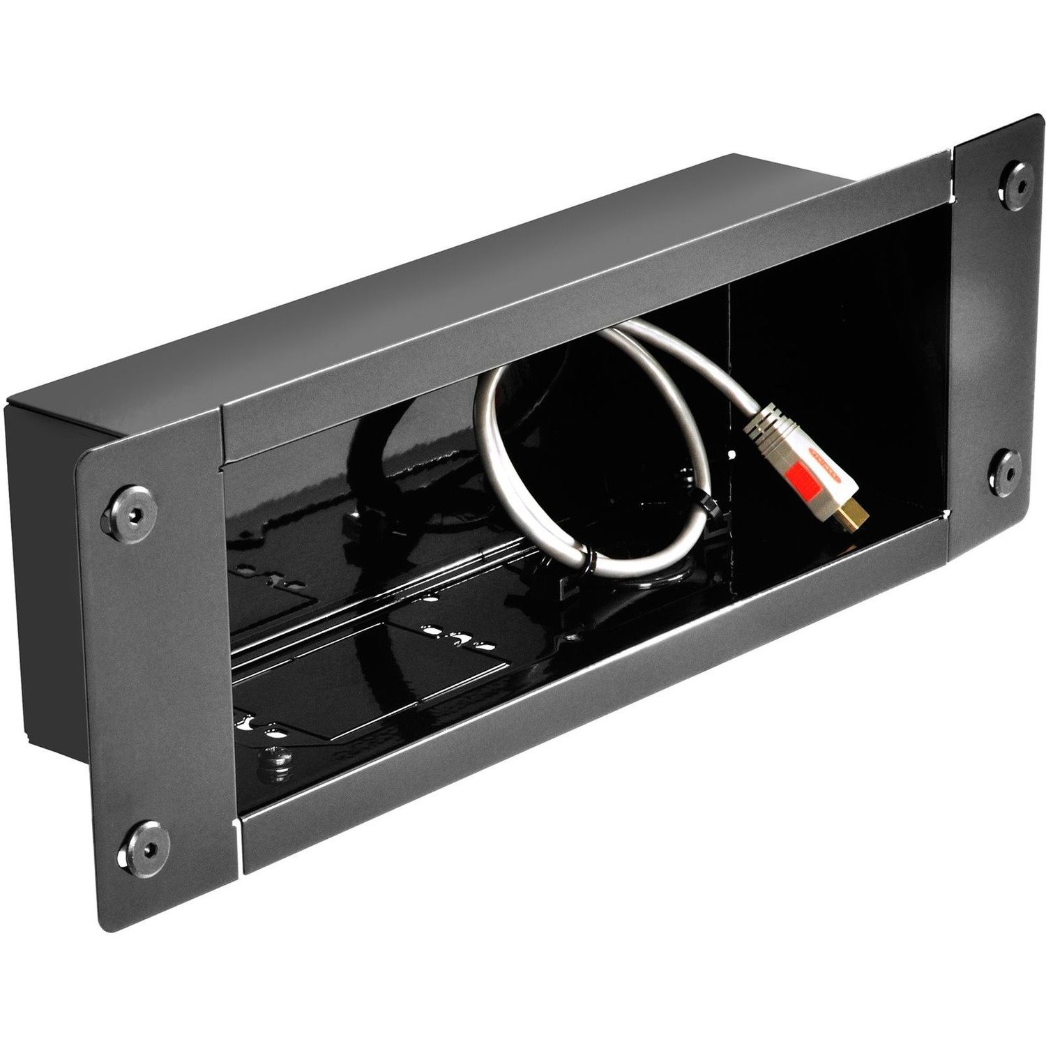 Recessed Cable Management and Power Storage Accessory Box