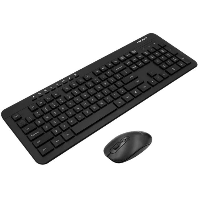 Macally Deluxe Wireless RF Keyboard and Mouse Combo for Windows PC