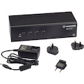 Black Box KVM Switch - Dual-Monitor, DisplayPort 1.2, 4K 60Hz, USB 3.0 Hub, Audio
