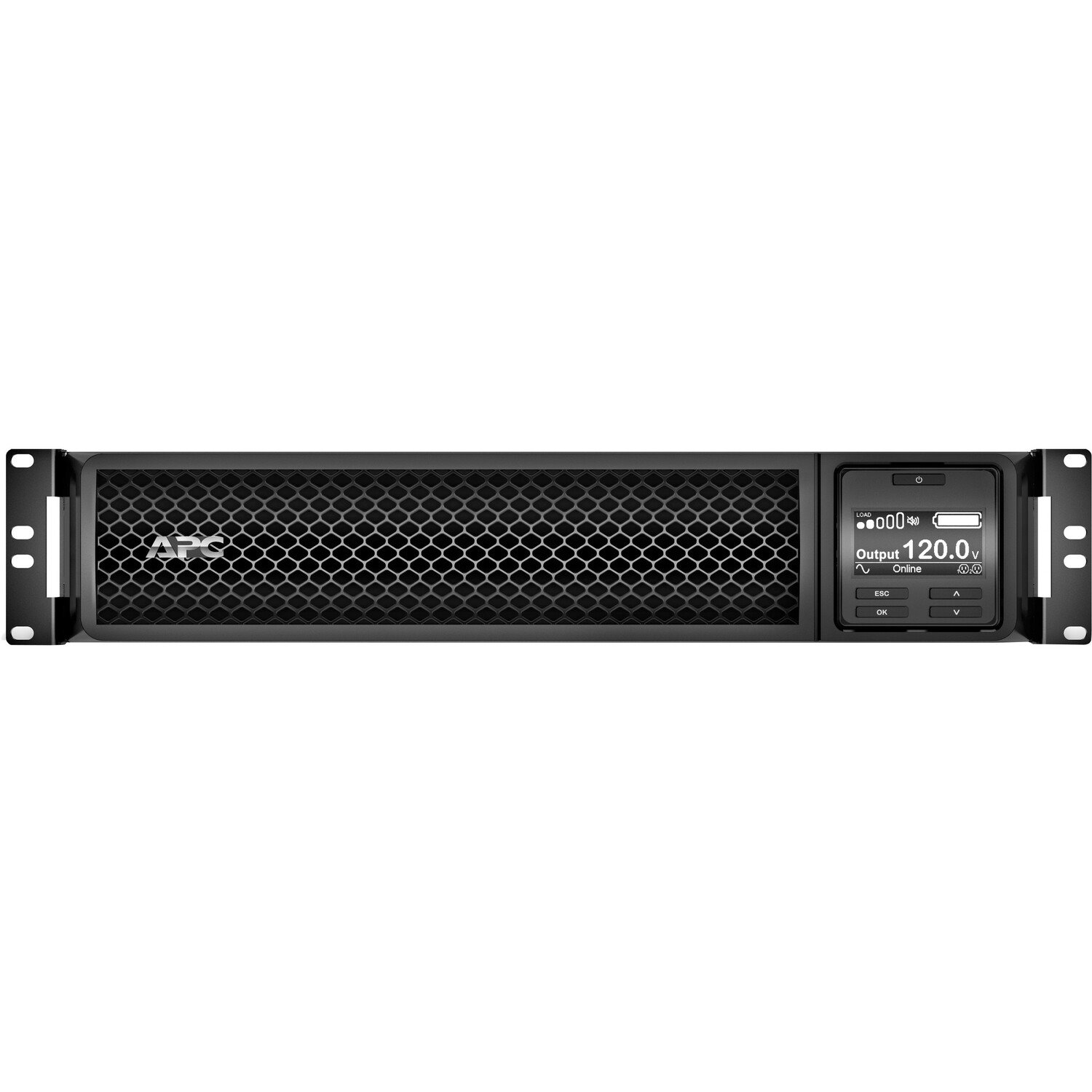 APC Smart-UPS On-Line, 2200VA, Rackmount 2U, 120V, 6x 5-20R+1x L5-20R NEMA outlets, SmartSlot, Extended runtime, W/ rail kit