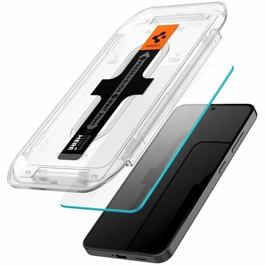 Spigen EZ Fit GLAS.tR Slim 9H Gehard glas Schermbescherming voor Galaxy S24 - Glashelder, Transparant - 2 Stuk