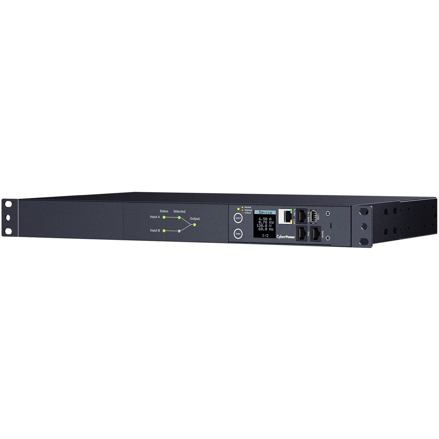 CyberPower PDU44002 Single Phase 100 - 120 VAC 20A Switched ATS PDU