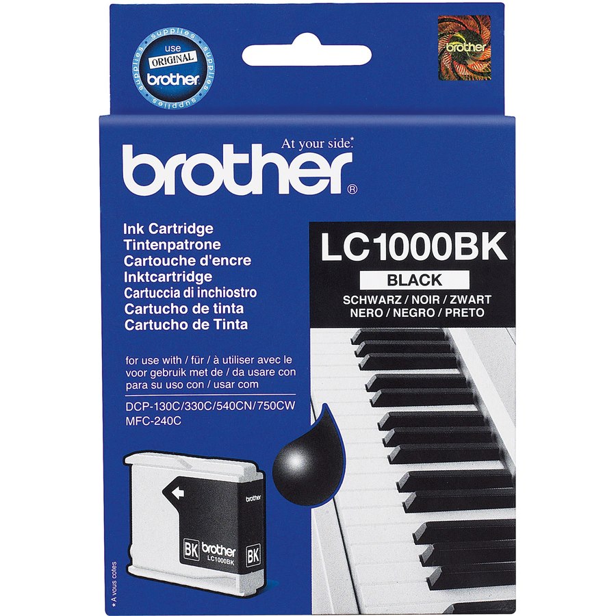 Brother LC-1000BK Original Inkjet Ink Cartridge - Black - 1 Pack