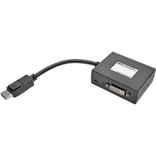 Eaton Tripp Lite Series 2-Port DisplayPort to DVI Hub, DP1.2, TAA