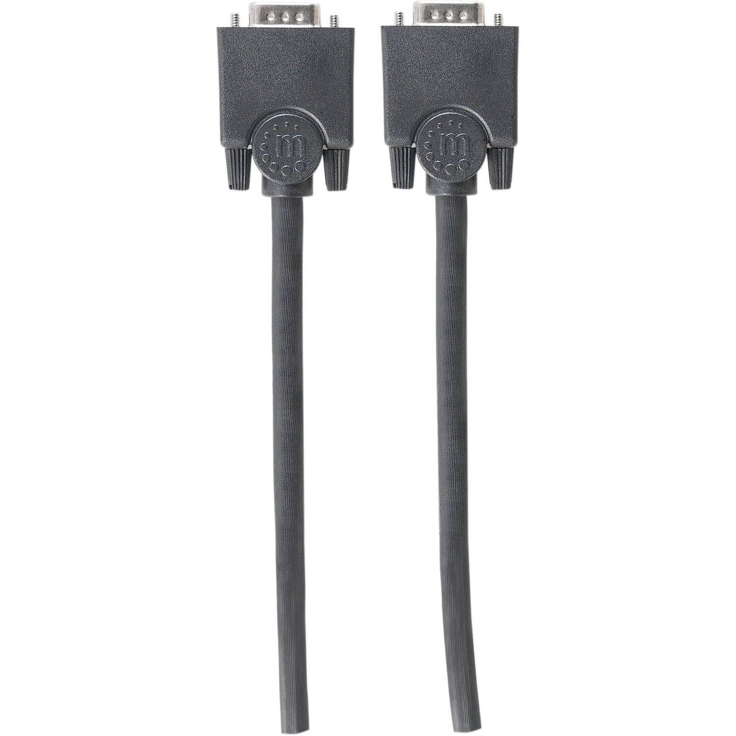 Manhattan SVGA HD15 Male to HD15 Male Monitor Cable, 10', Black