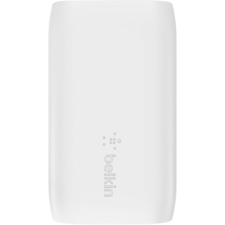 Belkin 37W Portable Dual Port USB-C Wall Charger - 1xUSB-A (12W), 1xUSB-C (30W) - Fast Charging - Power Adapter - White