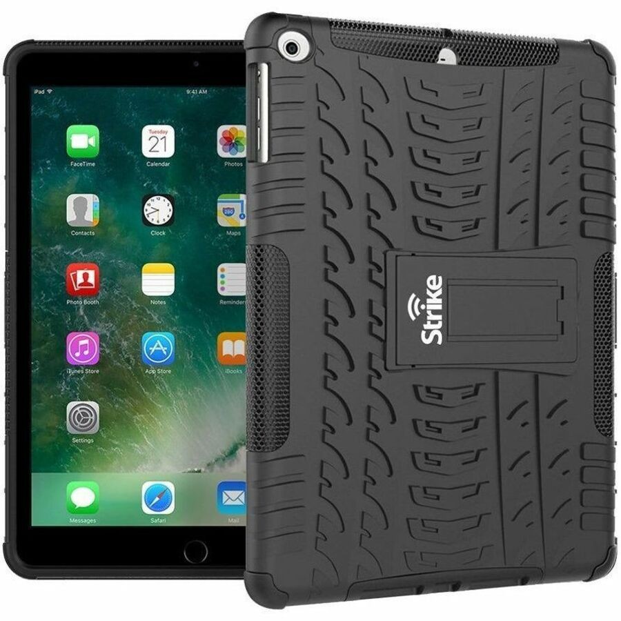 Strike Rugged Case for Apple iPad (6th Generation), iPad (5th Generation) Tablet - Textured - Black