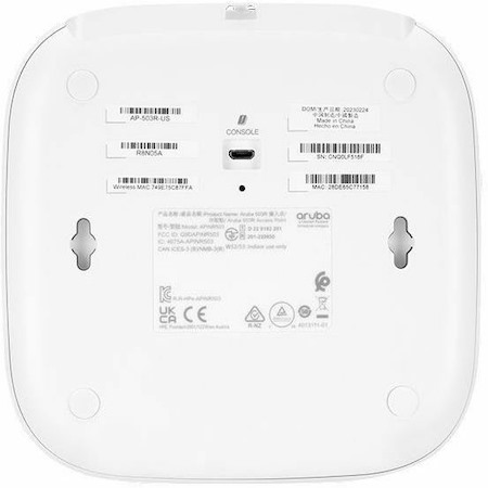 HPE AP-503R Dual Band Wi-Fi 6 IEEE 802.11 a/b/g/n/ac/ax 1.49 Gbit/s Wireless Access Point - Indoor