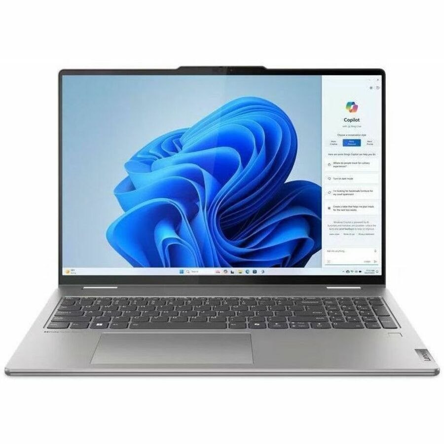 Lenovo Yoga 7 16AHP9 83DM0006US 16" Touchscreen Convertible 2 in 1 Notebook - WUXGA - 60 Hz - AMD Ryzen 7 8840HS - 16 GB - 512 GB SSD - English (US) Keyboard - Arctic Gray