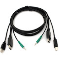 Black Box DisplayPort KVM Cable - USB A-B, 3.5mm Audio, 6-ft. (1.8-m)