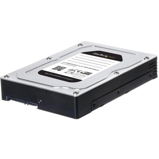 StarTech.com Drive Bay Adapter for 3.5" SATA/600, Serial Attached SCSI (SAS) - 6Gb/s SAS Host Interface Internal - Silver, Black