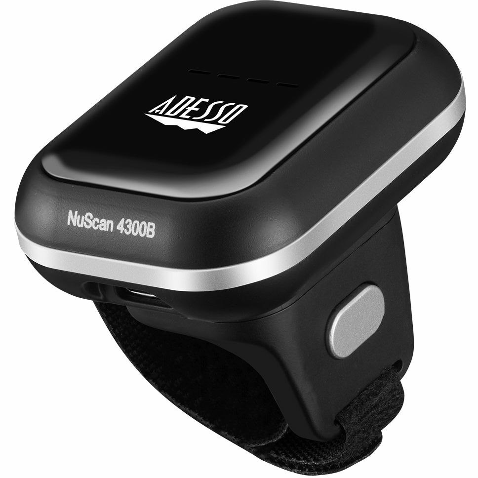 Adesso NuScan 4300B Bluetooth 2D Ring Wearable Barcode Scanner