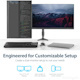 StarTech.com Dual Monitor Arm - Height Adjustable, Desk Surface or Grommet Mount for Two Displays with Cable Management