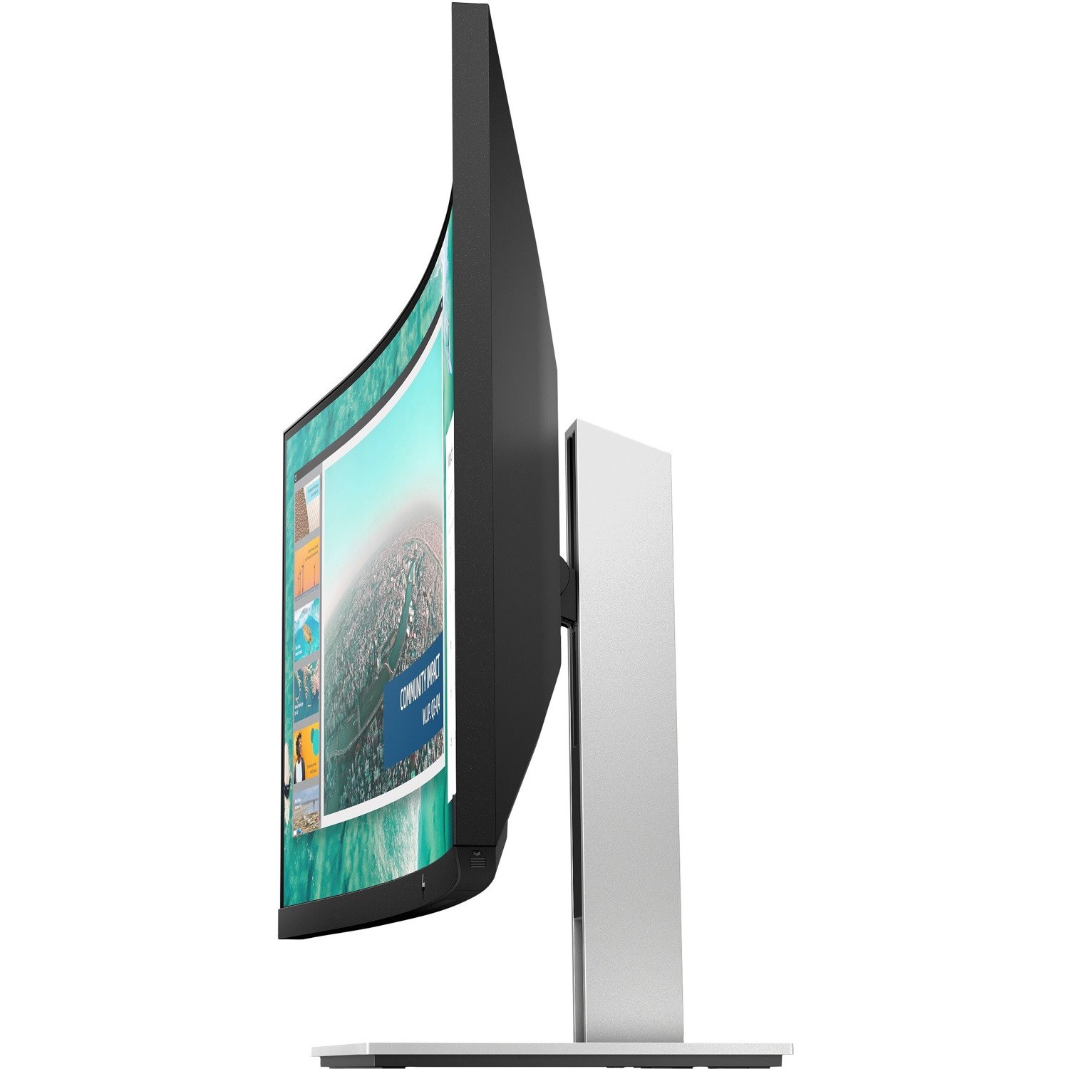 HP E344c 34" Class WQHD Curved Screen LCD Monitor - 21:9 - Sparkling Black