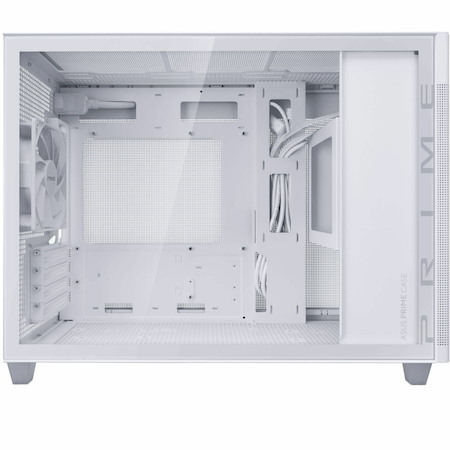 Asus AP201 ASUS PRIME CASE TG Computer Case - Micro ATX, Mini ITX Motherboard Supported - Tower - Tempered Glass - White