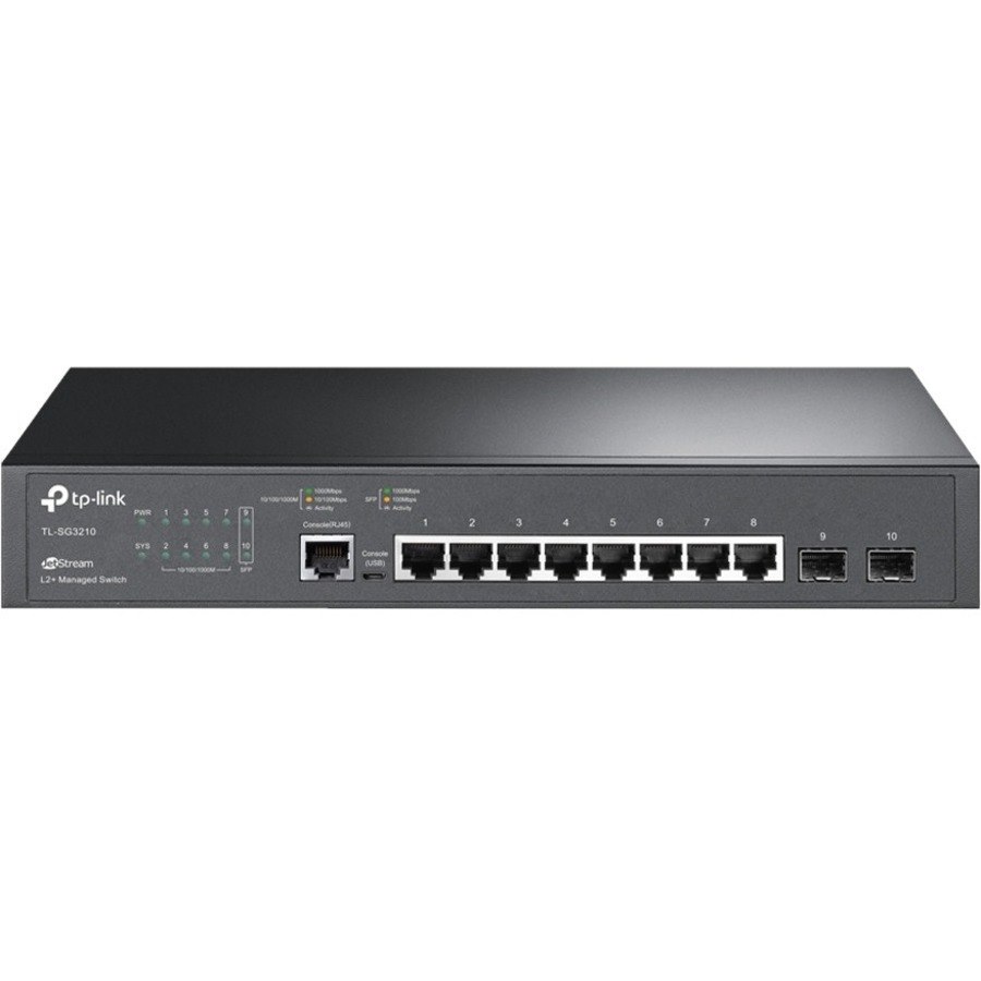 TP-Link TL-SG3210 - JetStream 8-Port Gigabit L2+ Managed Switch with 2 SFP Slots