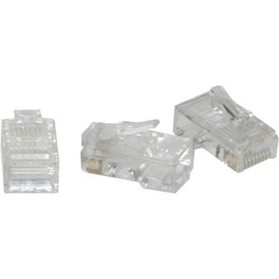 C2G RJ45 Cat5 8x8 Modular Plug for Flat Stranded Cable - 100pk