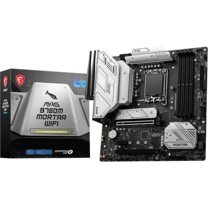 MSI MAG B760M MORTAR WIFI Gaming Desktop Motherboard - Intel B760 Chipset - Socket LGA-1700 - Micro ATX