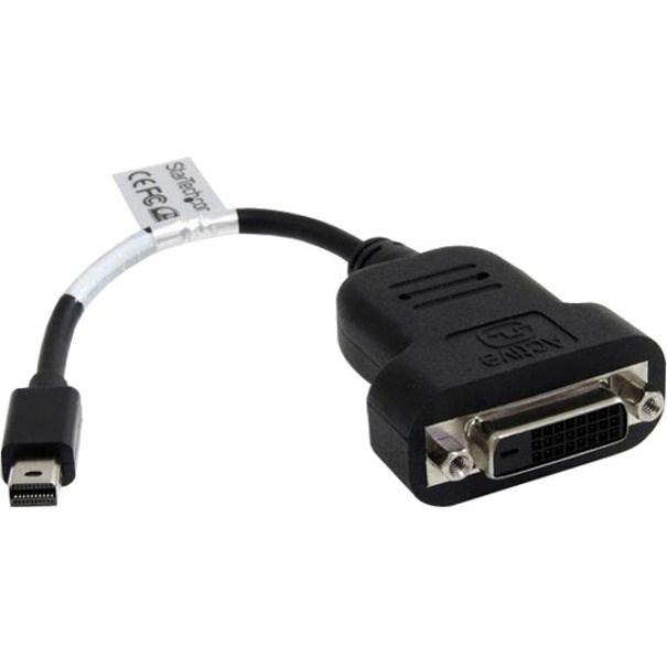 StarTech.com Mini DisplayPort to DVI Adapter, Active Mini DisplayPort to DVI-D Adapter Converter, 1080p Video, mDP to DVI Monitor/Display