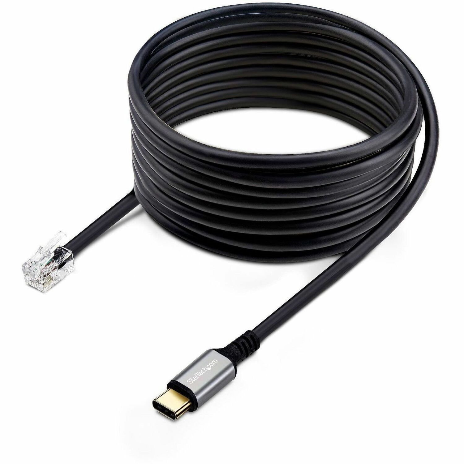 StarTech.com USB-C to RJ9 Adapter for Office Phone Handset or Wired/Wireless Headset, Use Landline Hardware, 6ft (1.8m), Laptop/Desktop