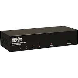 Eaton Tripp Lite Series 4-Port DVI Splitter with Audio and Signal Booster - Single-Link DVI-I, 1920 x 1200 (1080p) @ 60 Hz, TAA