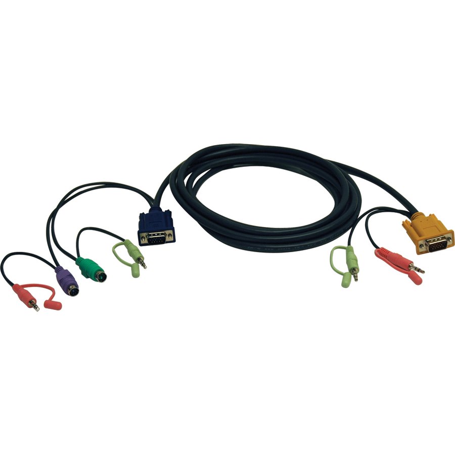 Tripp Lite by Eaton VGA/PS2/Audio Combo Cable Kit for KVM Switch B006-VUA4-K-R, 10 ft. (3.05 m)