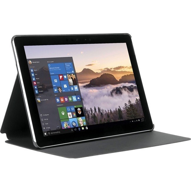Mobilis Origine Folio Case For Surface Go - Black Hard Shell - Access To All Ports Features And Functions - Magnets Closure - Leather Imitation