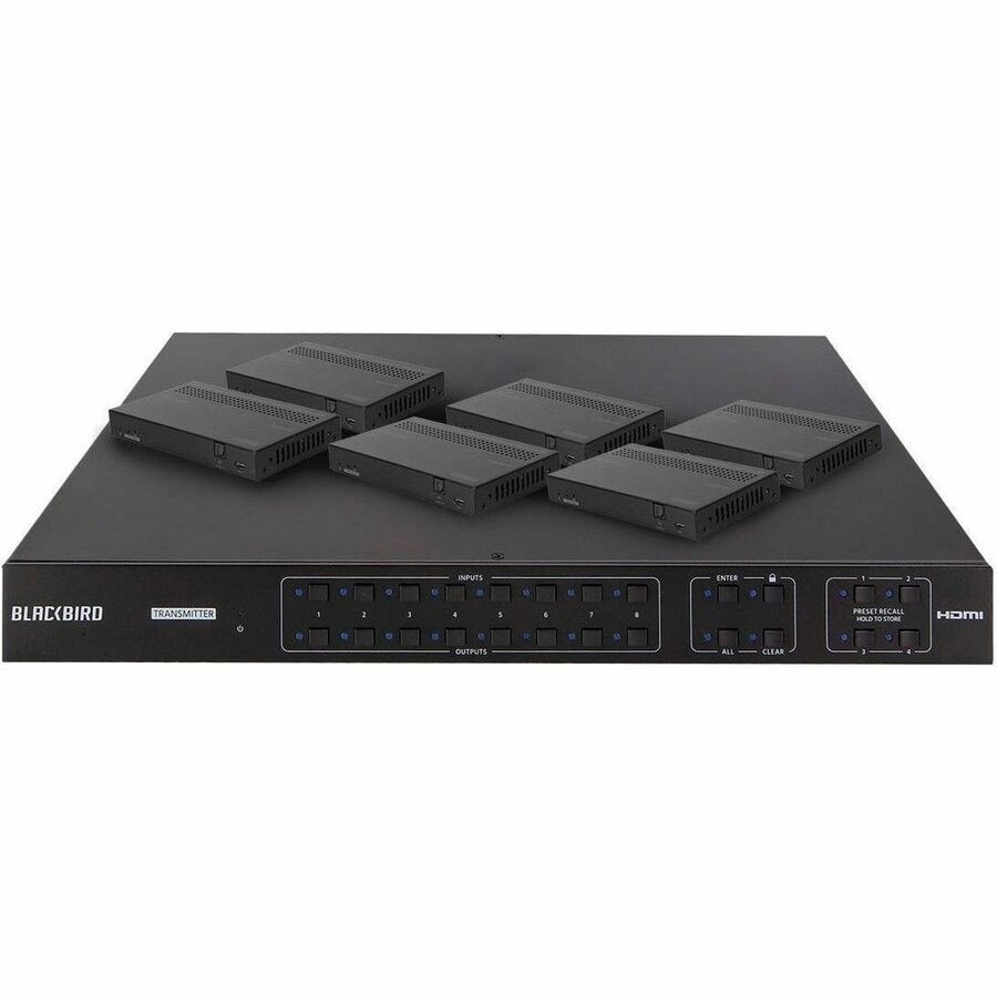 Monoprice Blackbird 4K Hdmi Matrix_ 8X8_ Hdbaset_ HDR_ 18G_ 4K@60HZ_ YCBCR 4:4:4
