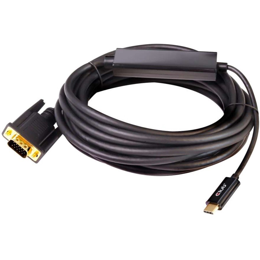 Club 3D USB Type C to VGA Active Cable M/M 5m/16.40ft