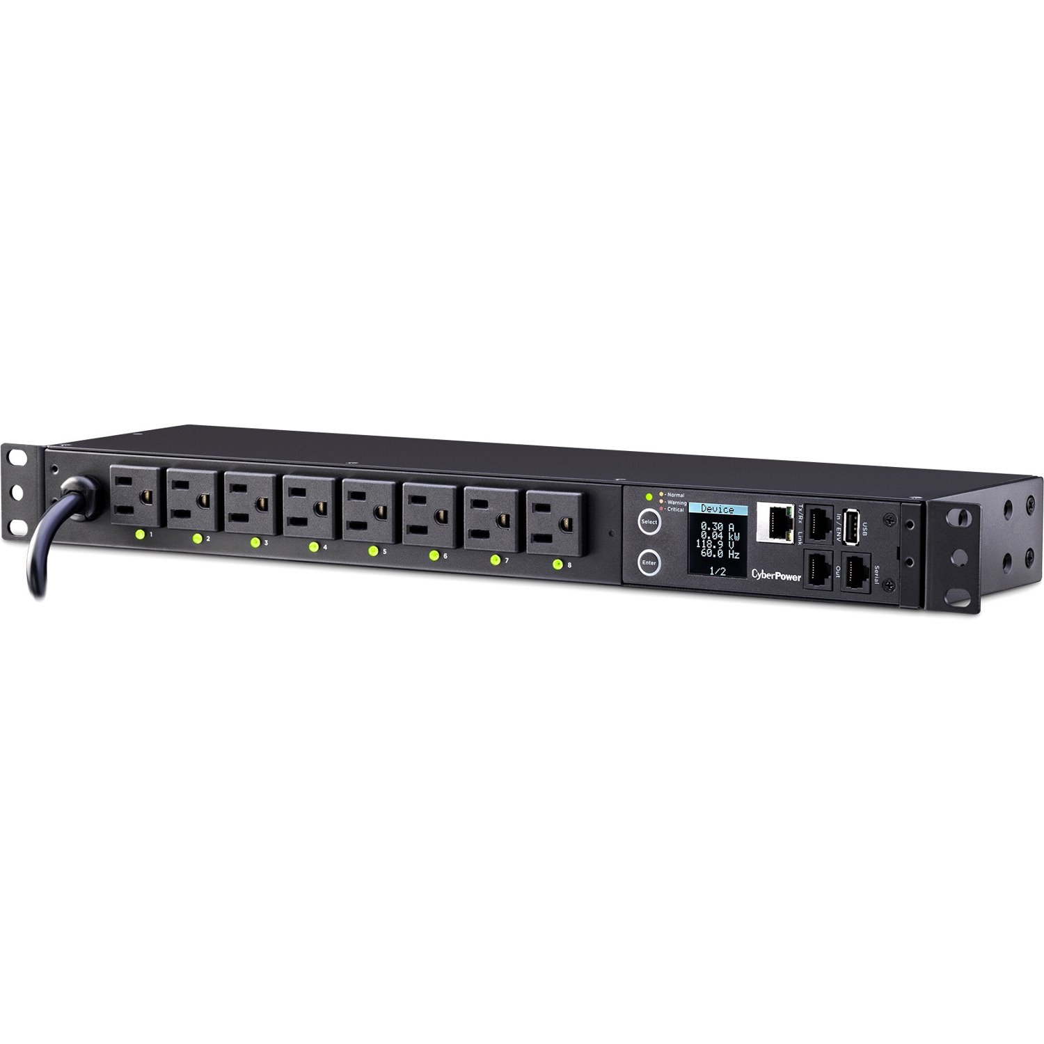 CyberPower PDU41001 Single Phase 100 - 120 VAC 15A Switched PDU